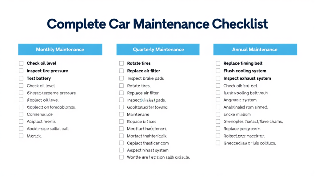 car maintenance checklist